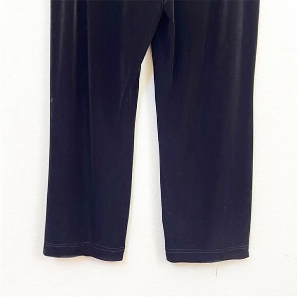 Chico’s Black Velour Straight Leg Track Pants - Picture 6 of 7